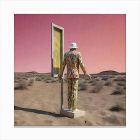 Man In The Desert Canvas Print