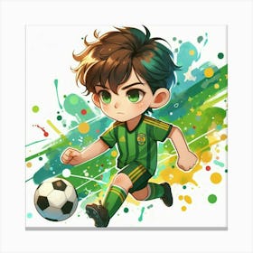 boy soccer player 1 Canvas Print