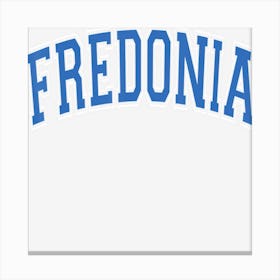 Fredonia Ny New York Varsity Style Blue Text Canvas Print