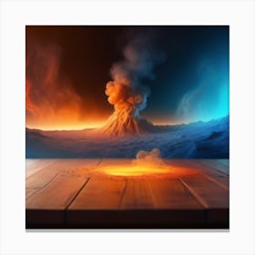 Volcano Erupting Canvas Print