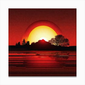 Sunset Over Water 12 Canvas Print