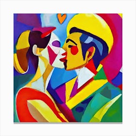 Kissing Couple 3 Canvas Print