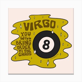 Virgo Magic 8 Ball Canvas Print