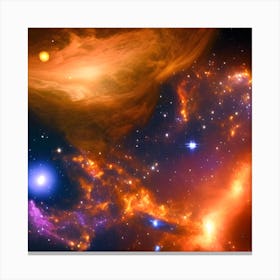 Galaxy In Space Canvas Print