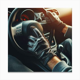 Man Driving A Car 4 Canvas Print