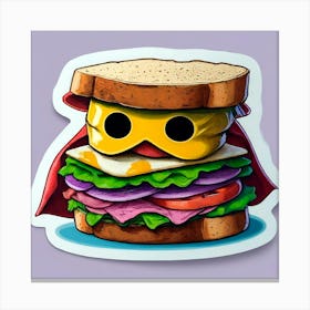 Superhero Sandwich 3 Canvas Print