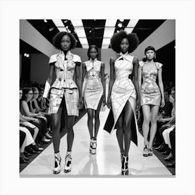 Fashion Models On The Runway 1 Canvas Print