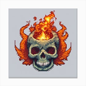 Pixel Skull 2 Canvas Print
