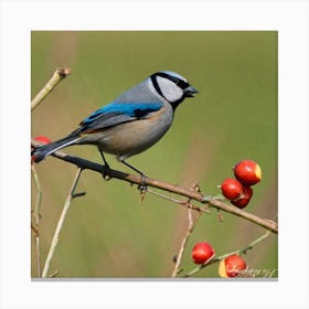 Tit on branch 22 Canvas Print