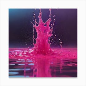 Pink Liquid Splash Canvas Print