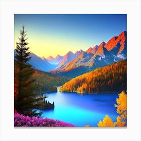Lake In The Mountains 15 Canvas Print