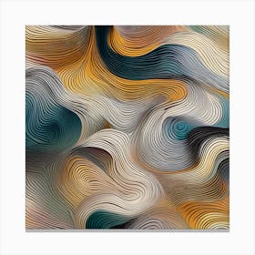 Abstract Wave Painting 1 Canvas Print