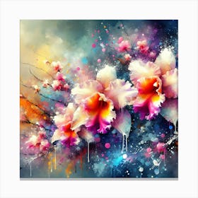 Abstract Of Orchids Canvas Print