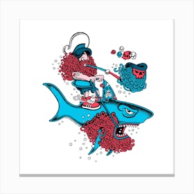 Shark Sailor S Canvas Print