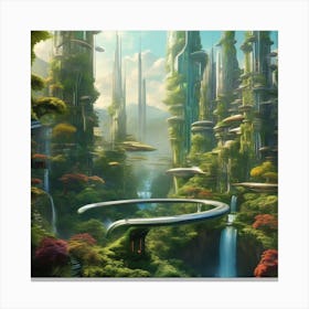 A.I. Blends with nature 11 Canvas Print