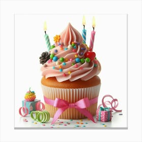 Birthday Cupcake 3 Canvas Print