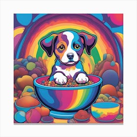 Rainbow Dog Canvas Print