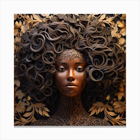 Afro Haired Woman 3 Canvas Print