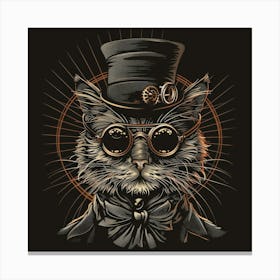 Steampunk Cat 22 Canvas Print