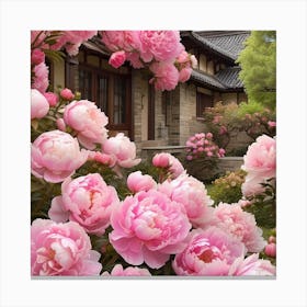 Pink Peonies Canvas Print