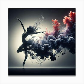 Dancer In Smoke 1 Canvas Print