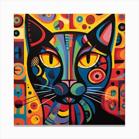 Cat rainbow Canvas Print