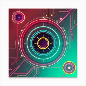 Retro Futuristic Elements,Retro Futuristic Background,Retro Futuristic Templates (39) Canvas Print