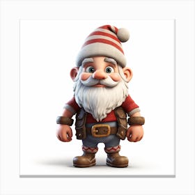 Santa Gnome Canvas Print