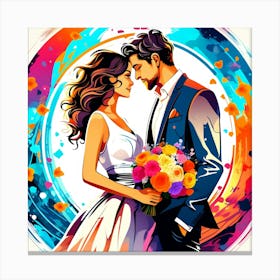 Creative Love And Relationship Illustration 75 Canvas Print