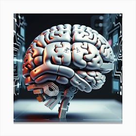 Artificial Intelligence Brain 2 Canvas Print