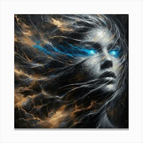 Woman With Blue Eyes Canvas Print