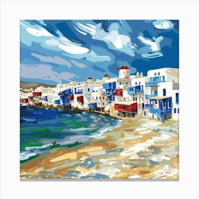 Mykonos Painting Canvas Print