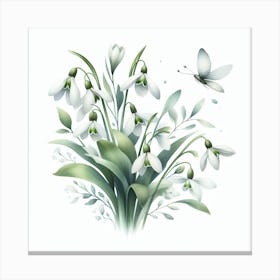 Flowers of Snowdrops 2 Canvas Print