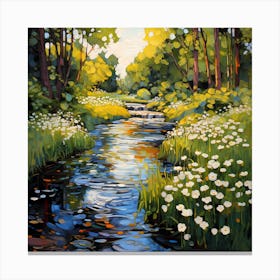 Enchanted Riverbank Retreat Canvas Print