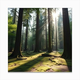 Mossy Forest 11 Canvas Print