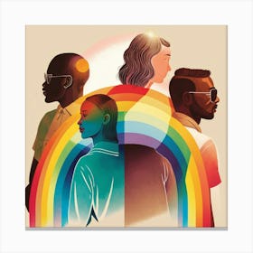 Rainbow People Canvas Print