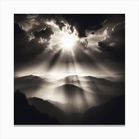 Sun Rising Over The Mountains Canvas Print