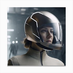 Futuristic Helmet 3 Canvas Print