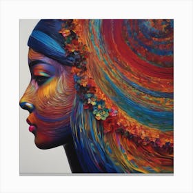 Spiral art of Women Canvas Print