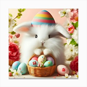 An Image Of The Easter Bunny Canvas Print