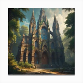 Castle In The Woods 10 Canvas Print