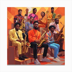 Afrobeats Band Retro- Instrumental Collection Canvas Print