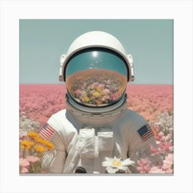 Wildflower Astronaut 2 Canvas Print