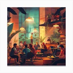 A Startup Incubator Lofi Illustration 1718666667 4 Canvas Print