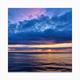 Sunset Over The Ocean Canvas Print