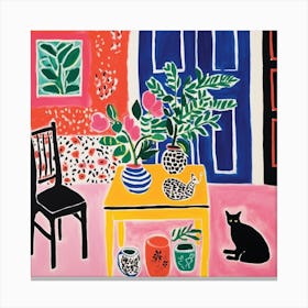 Cat In A Room Canvas Print