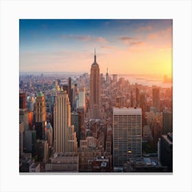 New York City At Sunset 3 Canvas Print