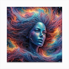 Woman In Space Canvas Print