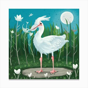 White Stork Canvas Print