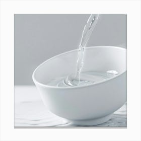 Water Pouring Into A Bowl Canvas Print